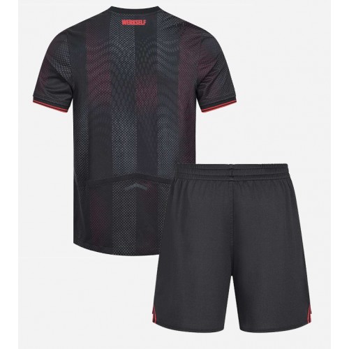 Bayer Leverkusen Prima Maglia Bambino 2025-26 Manica Corta (+ Pantaloni corti)